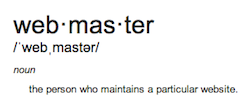 Webmaster definition